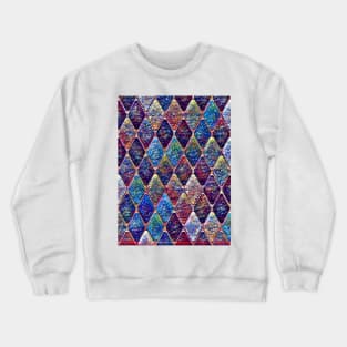 Multicoloured Diamond Scale Pattern Crewneck Sweatshirt